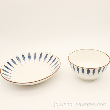 Wholesale Porcelain Noodleボウルホワイトディッシュセラミック